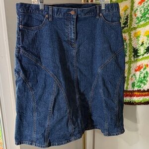 New York & Company Denim A-Line Skirt Size 16